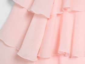 Платье мини А-силуэта с воланами, Оранжевый