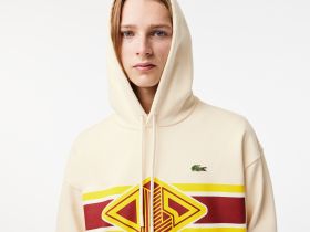Мужское хлопковое худи Lacoste свободного кроя