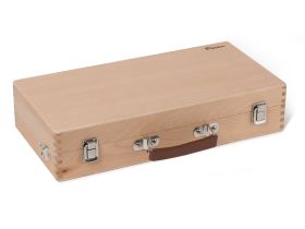 Ящик художника Pinax SB-22 с алюм. органайзером, складной палитрой и плечевым ремнем, бук