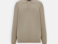 Поло с длинным рукавом из хлопка