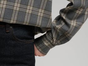 Рубашка прямого кроя в клетку