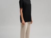 Футболка свободного кроя из мерсеризованного хлопк