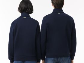 Свитшот Lacoste унисекс с застежкой-молнией с высоким воротом