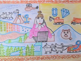 Рисуя Якутию: дети горняков соединили труд родителей и культуру Севера