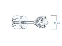 Пусеты из белого золота с бриллиантами э4701пс04203094