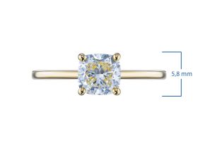 Классическое кольцо из желтого золота э0312кц12231175