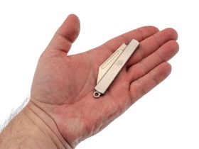 Складной нож-брелок Sanrenmu A148, сталь 4Cr15N, рукоять нержавеющая сталь