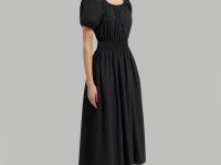 Платье миди с эластичным поясом