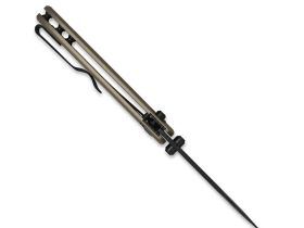 Складной нож Kizer Drop Bear 2 Drop Point black сталь Nitro-V, рукоять Tan Aluminium