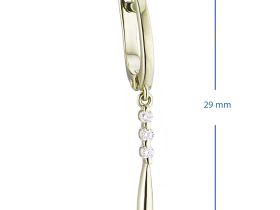 Серьги из желтого золота с бриллиантами э0301сг03185100