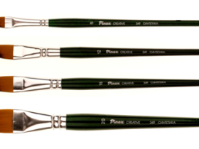 Кисть синтетика №16 скошенная Pinax "Creative 349" короткая ручка