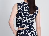 Топ с принтом укороченный