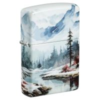 Зажигалка ZIPPO Frozen Valley с покрытием 540 Matte, латунь/сталь, разноцветная, матовая, 38x13x57 мм