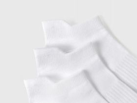 Короткие носки для девочек, 3 пары, Белый