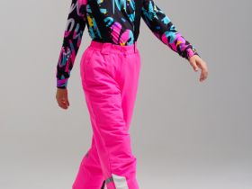 Брюки текстильные с полиуретановым покрытием для девочек