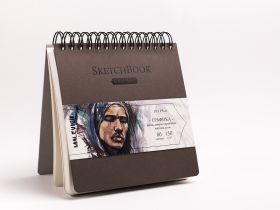 Скетчбук для графики Малевичъ "GrafArt" коричневый 19х19 см 80 л 150 г