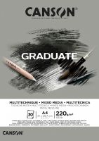 Альбом-склейка для смешанных техник Canson "Graduate Mix Media" Серый A4 30 л 220 г