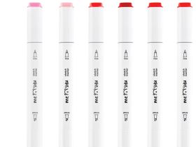 Набор маркеров для скетчинга MESHU 6 цв, розовые цвета