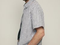 Рубашка с коротким рукавом в полоску