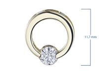 Классическая подвеска из желтого золота с бриллиантом э0301пд12142700