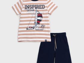 Комплект трикотажный для мальчиков: фуфайка (футболка), шорты