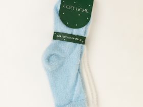 Носки Лагуна, белые/голубые