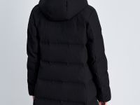 Пуховое полупальто с капюшоном