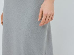 Юбка макси из поливискозы, Серый