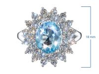 Кольцо из белого золота с топазом э4771кц03210405