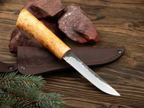 Нож Ханты-Манси, сталь Х12МФ, рукоять карельская береза
