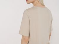 Платье макси из хлопкового джерси, Бежевый