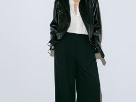 Куртка из искусственной кожи, Черный