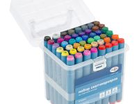 Набор двусторонних маркеров для скетчинга Гамма "Студия" 48 цв., основные цвета, пулевид./клиновид.