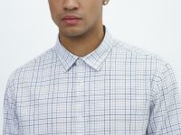 Рубашка в клетку, Белый