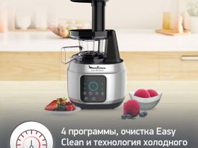 Шнековая соковыжималка Moulinex Juice & Clean ZU420E10
