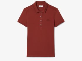 Женское поло Lacoste приталенного кроя из эластичного хлопка