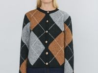 Кардиган из пряжи с шерстью, Черный