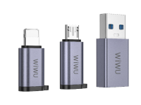 Адаптер WIWU Concise 3 в 1 Type-C на USB /Micro SD/Lightning (Wi-C031) (Grey)