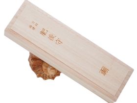 Складной нож Nagao Higonokami Damascus hand forging, 80мм, сталь Aogami, рукоять латунь