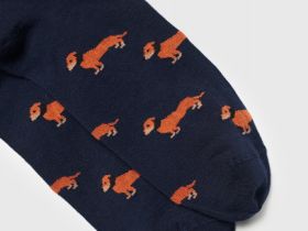 Носки с жаккардовым рисунком, Синий