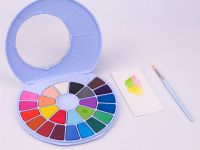 Набор акварели HIMI 24 цвета, голубой