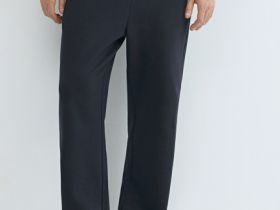 Трикотажные прямые брюки, Синий