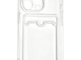 Чехол-накладка Card Case для iPhone 13 Pro силикон c держателем для карт (прозрачный)