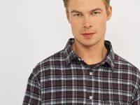 Рубашка в клетку, Фиолетовый