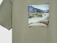 Футболка с географическим принтом O'STIN х Экспедиция, Зеленый