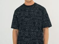 Футболка с принтом, Черный