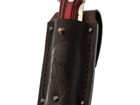 Нож складной Амур, сталь AUS10, рукоять G-10 черно-красная