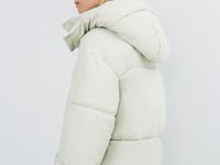 Утеплённая куртка с капюшоном, Бежевый