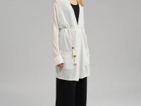 Свободный кардиган с тонким поясом