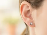 Пусеты из белого золота э4712пс05157700